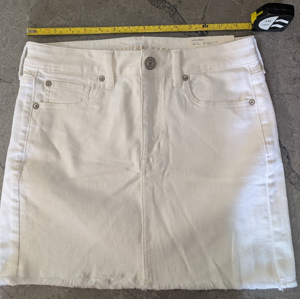 NWT American Eagle White Denim Skirt